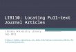 LIB110: Locating Full-text Journal Articles
