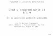 Uvod u programiranje II 8 i 9 C++  za program ere poslovnih aplikacija