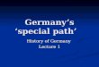Germany’s ‘special path’