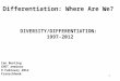 Differentiation: Where Are We? DIVERSITY/DIFFERENTIATION:  1997-2012 Ian Bunting   CHET seminar