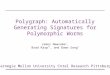Polygraph: Automatically Generating Signatures for Polymorphic Worms