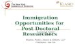 Immigration Opportunities for  Post Doctoral Researchers