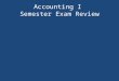 Accounting I  Semester Exam Review