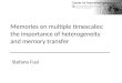 Memories on multiple timescales: the importance of heterogeneity and memory transfer