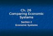 Ch. 26  Comparing Economic Systems