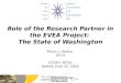 Role of the Research Partner in the EVEA Project:  The State of Washington