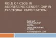 Role of CSOs in Addressing Gender Gap in Electoral Participation