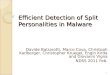 Efficient Detection of Split Personalities in Malware