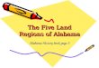 The Five Land Regions of Alabama