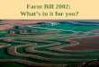 Farm Bill 2002:  What’s in it for you?