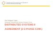 Distributed systems  II AGREEMENT (2-3 phase  CoM. )