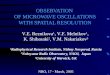 OBSERVATION  OF MICROWAVE OSCILLATIONS WITH SPATIAL RESOLUTION