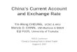 China’s Current Account and Exchange Rate