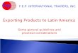 Exporting Products to Latin America