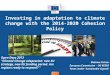 Investing  in adaptation to  climate  change  with  the 2014-2020  Cohesion  Policy