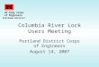 Columbia River Lock Users Meeting