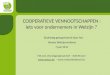 COOPERATIEVE VENNOOTSCHAPPEN : iets voor ondernemers in Welzijn ?