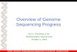 Overview of Genome Sequencing Progress
