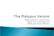 The Platypus Venom