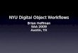 NYU Digital Object Workflows