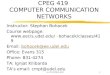 CPEG 419  COMPUTER COMMUNICATION NETWORKS