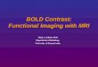 BOLD Contrast: Functional Imaging with MRI