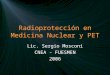Radioprotección en Medicina Nuclear y PET