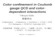 Color confinement in Coulomb gauge QCD and color-dependent interactions