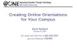 Creating Online Orientations for Your Campus