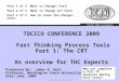 TOCICO CONFERENCE 2009  Fast Thinking Process Tools Part 1: The CRT An overview for TOC Experts