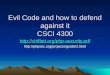 Evil Code and how to defend against it CSCI 4300