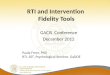 RTI and Intervention  Fidelity Tools