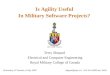 Is Agility Useful  In Military Software Projects?