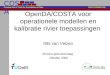 OpenDA/COSTA voor operationele modellen en kalibratie rivier toepassingen