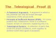 The   Teleological   Proof  (I)