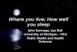 Where you live; How well you sleep