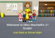 Welcome to Miss MacNeill’s 1 st  Grade!