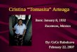 Cristina “Tomasita” Arteaga