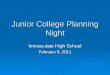 Junior College Planning Night