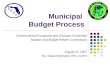 Municipal  Budget Process