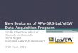 New  Features  of APV-SRS- LabVIEW Data  Acquisition  Program