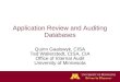 Application Review and Auditing Databases