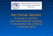 Aicr Italian Section is proud to host the  2nd International Congress