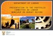 DEPARTMENT OF LABOUR   PRESENTATION TO THE PORTFOLIO COMMITTEE ON LABOUR