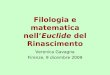 Filologia e matematica nell’ Euclide  del Rinascimento