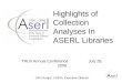 Highlights of Collection Analyses In ASERL Libraries