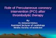 Role of Percutaneous coronary intervention (PCI) after thrombolytic therapy