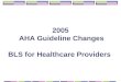 2005  AHA Guideline Changes BLS for Healthcare Providers