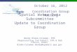 Spatial Water Data Subcommittee Update to Coordination Group