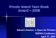 Rhode Island Teen Book Award ~ 2008